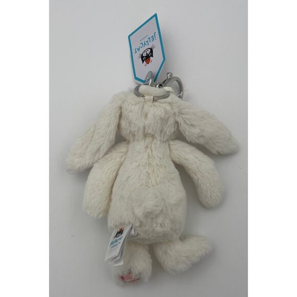 NWT Jellycat Blossom Cream Bunny Berry Bag Charm - Picture 2 of 3